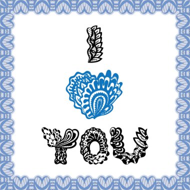 Ben boya yazıt mavi kartla kalp