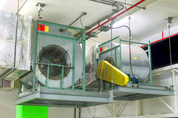 Industrial centrifugal fan in ventilation systems.