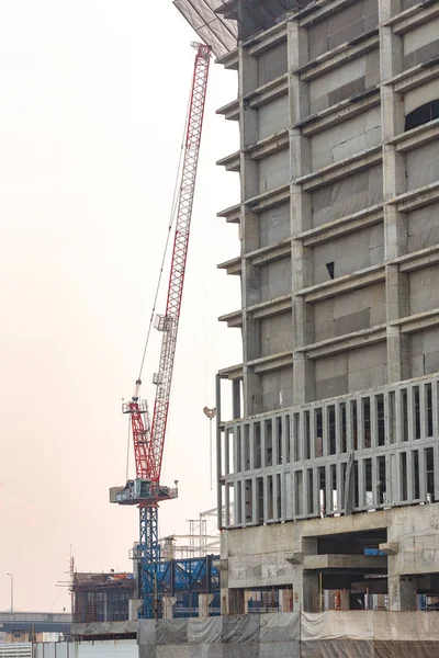 Industrial construction crane in Bangkok city.