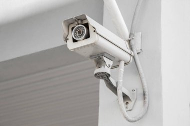 Beyaz arka plan (lar üzerinde izole kapalı devre TV kamera