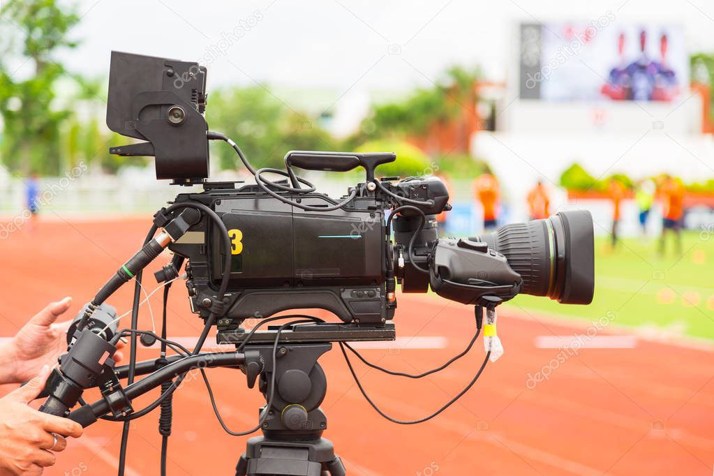 High definition cinema camera on a movie set