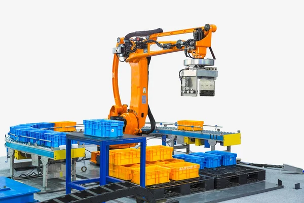 Controlador de brazo robótico industrial para realizar, dispensar , —  Fotos de Stock