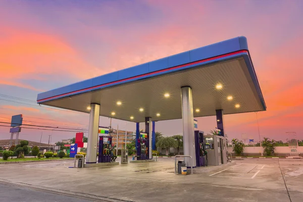 Gasolinera Atardecer — Foto de Stock