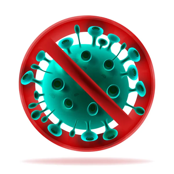 Pandémiás Stop Coronavirus Covid Járványkitörés Koncepció 2019 Ncov Karantén Transzparens — Stock Vector