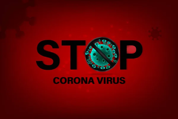 Pandemic Stop Coronavirus Covid Outbreak Concept 2019 Ncov Quarantine Banner — Stock Vector