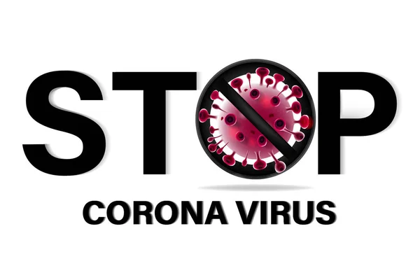 Pandemic Stop Coronavirus Covid Outbreak Concept 2019 Ncov Quarantine Banner — Stock Vector