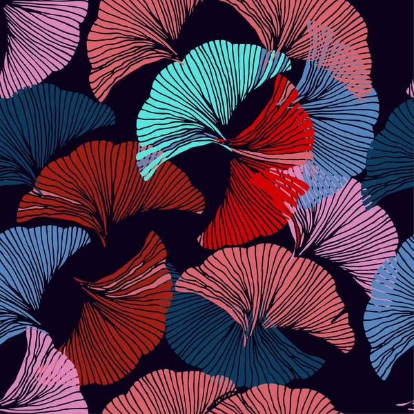 イチョウ Biloba.pattern の描かれた葉を手します。 — ストックベクタ