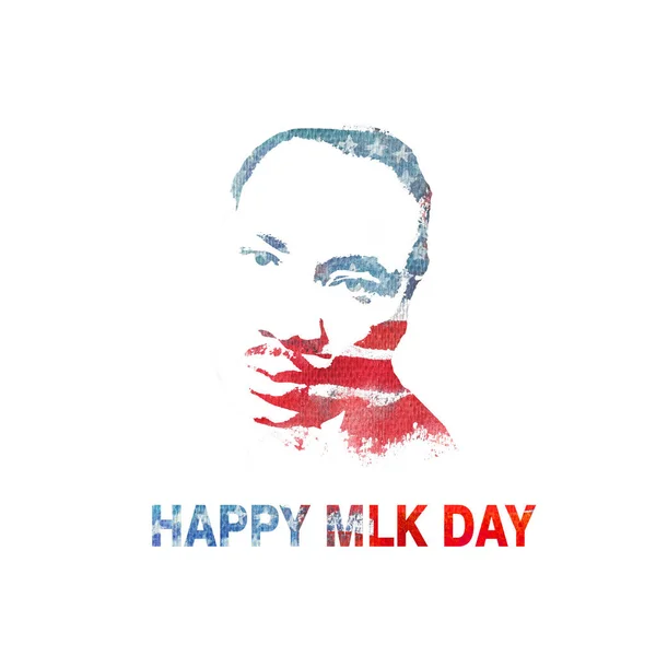 Acquerello iIllustrazione di Martin Luther King, Jr. per festeggiare — Foto Stock