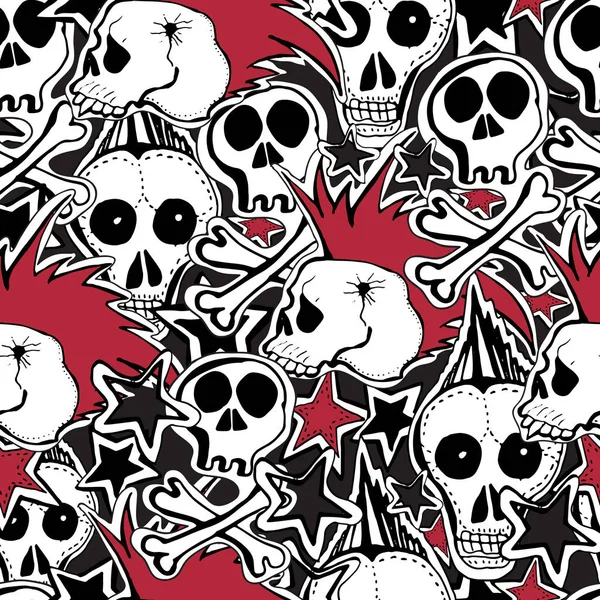 Vektör seamles desen. Punk rock arka plan.
