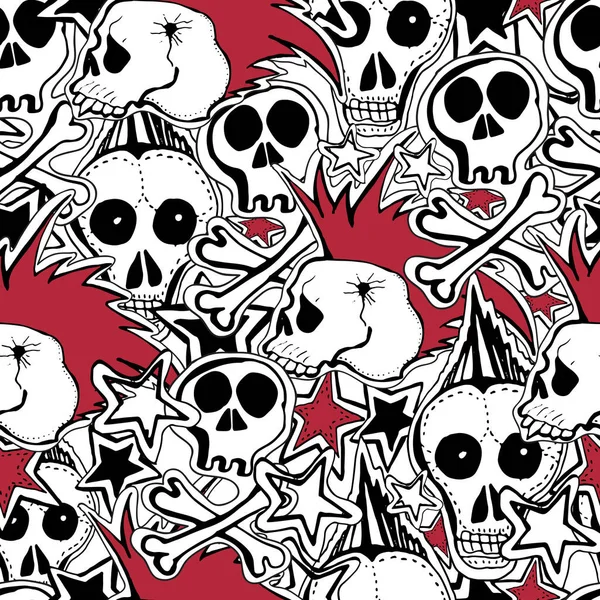 Vektör seamles desen. Punk rock arka plan.