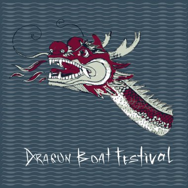 Çince Çin böreği festival süresince Dragon tekne kürek.