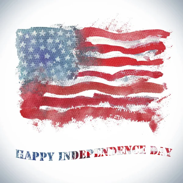 Aquarel Happy Independence Day wenskaart. — Stockfoto