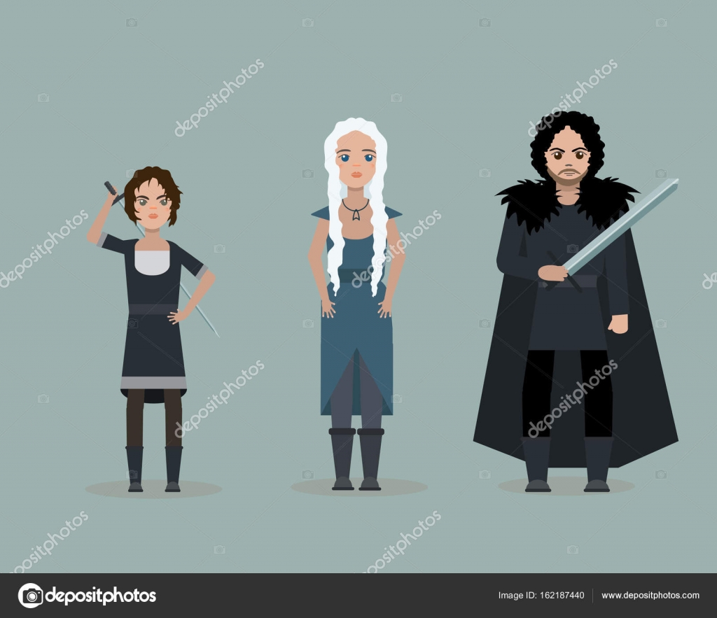 June 28, 2017. Vector cute cartoon characters of Game Of Thrones. Cersei  Lannister, Tyrion Lannister, Sansa Stark. Flat style. Stock Vector Image by  ©bobcat_2004@ #162187440