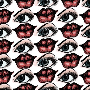 Moda Aksesuar, kozmetik, takı, vektör elle çizilmiş illus