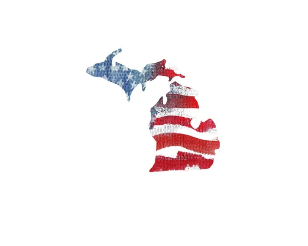 Stany Zjednoczone Ameryki. Akwarela tekstury Flaga Amerykańska. — Zdjęcie stockowe