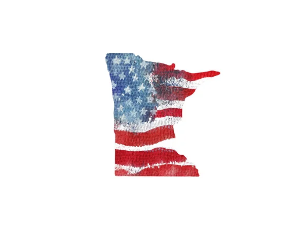 Amerika Birleşik Devletleri. Amerikan bayrağının suluboya doku. — Stok fotoğraf