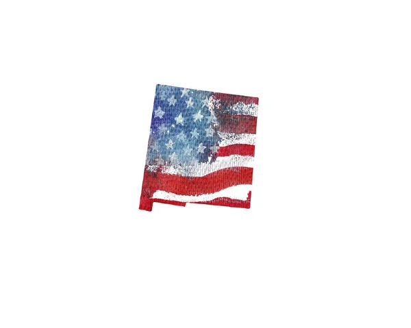 Vereinigte Staaten von Amerika. Aquarell Textur der amerikanischen Flagge. — Stockfoto