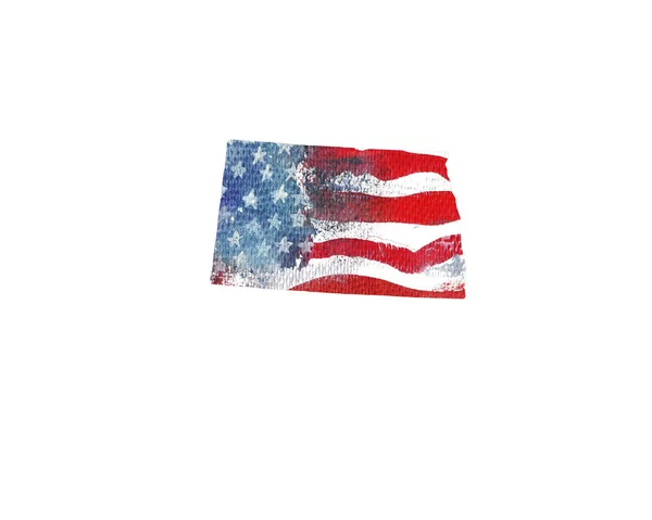 Соединенные Штаты Америки. Акварельная текстура американского флага . — стоковое фото