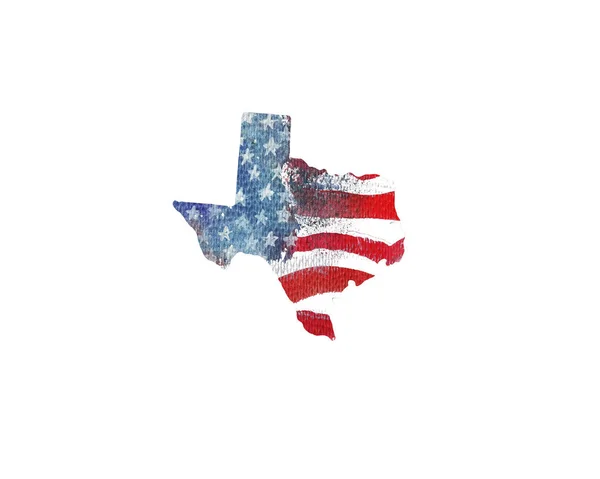 Spojené státy americké. Akvarelu textury Americká vlajka. — Stock fotografie