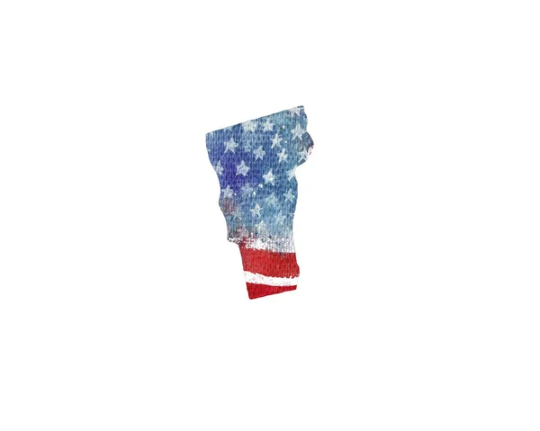 Verenigde Staten van Amerika. Aquarel textuur van Amerikaanse vlag. — Stockfoto