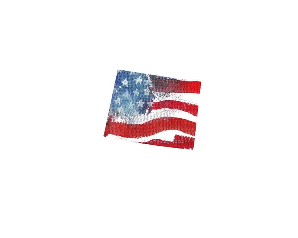 United States Of America. Watercolor texture of American flag. — Stock Photo, Image