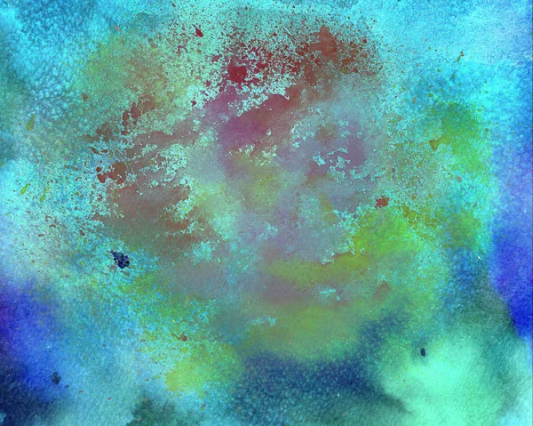 Renkli Sulu Boya lekesi. Dokulu kağıt. El yapımı resim ba