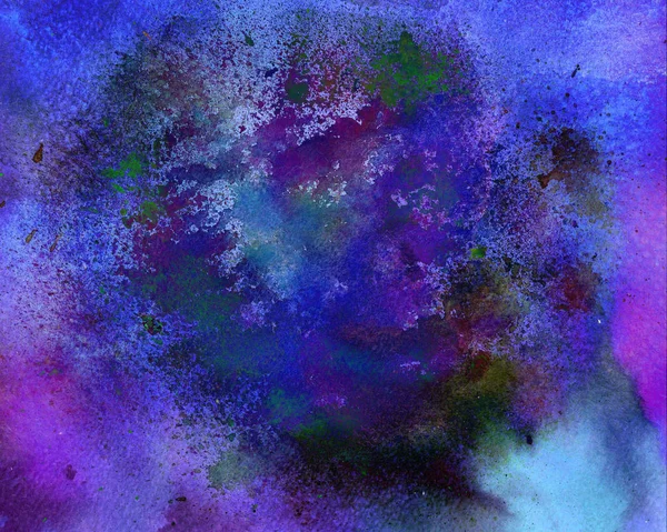 Farbenfroher Aquarell-Fleck. Papier strukturiert. Handgemachte Malerei — Stockfoto