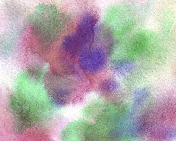 Colorida mancha de acuarela. Papel texturizado. Pintura hecha a mano ba —  Fotos de Stock