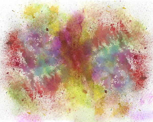 Renkli Sulu Boya lekesi. Dokulu kağıt. El yapımı resim ba