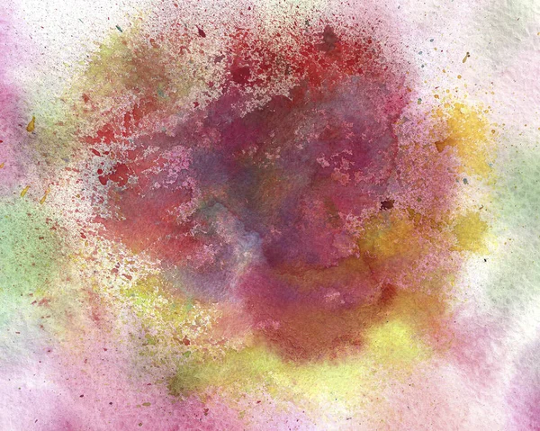 Renkli Sulu Boya lekesi. Dokulu kağıt. El yapımı resim ba
