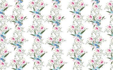  küçük ölçekli çiçek çiçek desenli. 