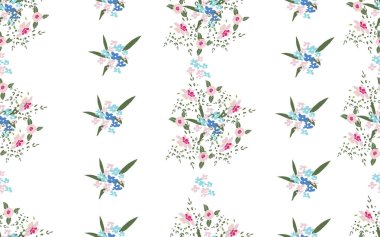  küçük ölçekli çiçek çiçek desenli. 