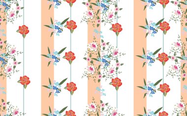  küçük ölçekli çiçek çiçek desenli. 