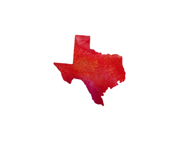 Spojené státy americké. Akvarelu textura. Texas. — Stock fotografie