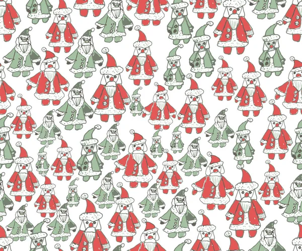 Weihnachten nahtlosen Hintergrund. Handgezeichnetes Muster. — Stockvektor