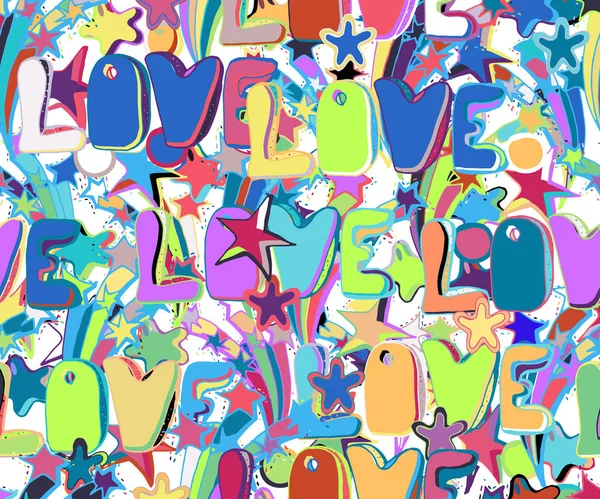 Cute brightly holiday seamless background. Hand drawn vector pat