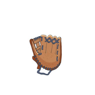Beysbol eldiveni beysbol ekipman vektör çizim.