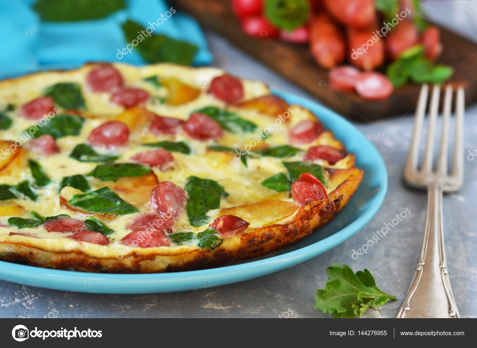 Ispanaklı Peynirli Omlet Ispanaklı Peynirli Omlet