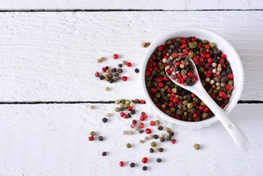 Baharat ile gıda arka plan. Biber karışımı.