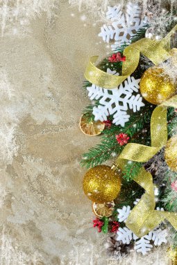 Mutlu yeni yıl ve mutlu Noeller. Yeni yıl beton arka plan.