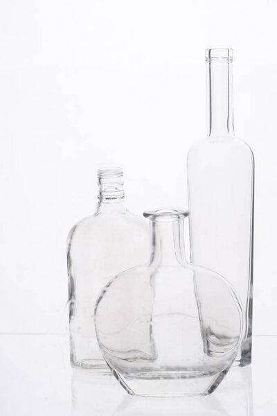 composition from empty alcoholic bottles