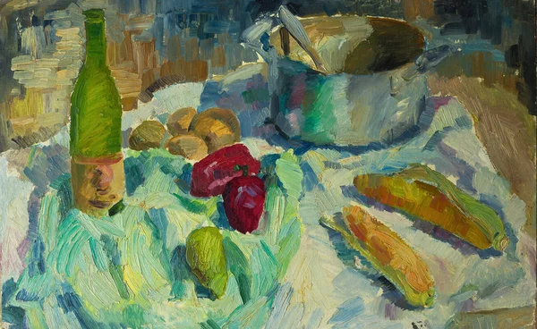 Beautiful Original Oil Painting of  still life pepper