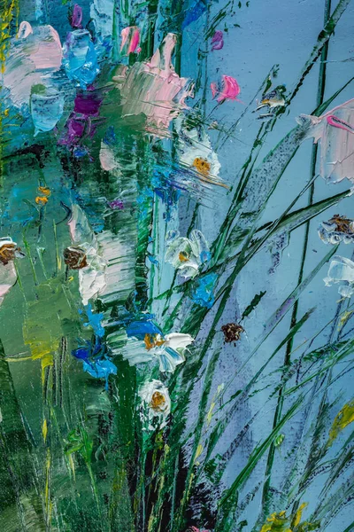 Dokulu tuval üzerinde çiçekli Natürmort Yağlıboya Resim