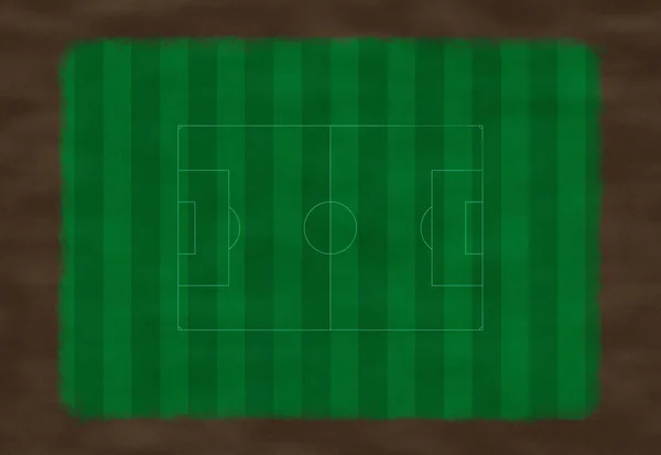 Draufsicht auf hochauflösendes Fußballfeld 3d — Stockfoto