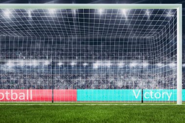 arka plan yakın çekim 3d render insanlar ile futbol hedefi