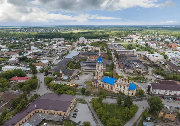 Église à Irbit. Russie, région de Sverdlovsk, aérien Photo De Stock