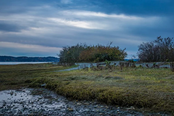 日落时的索尔夫特绿色海岸 — 图库照片