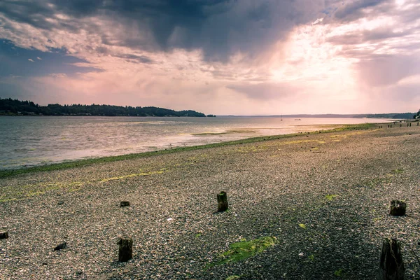 kayalık kıyı üzerinde günbatımı kızdırma