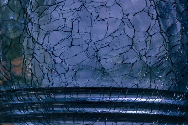 blue cracked glass