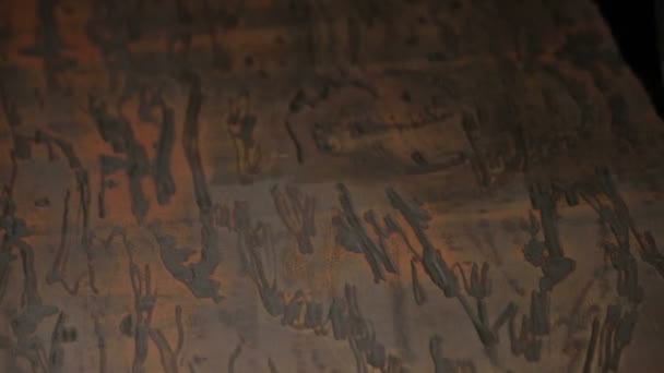 peinture au pinceau tache sur la planche de contreplaqué 